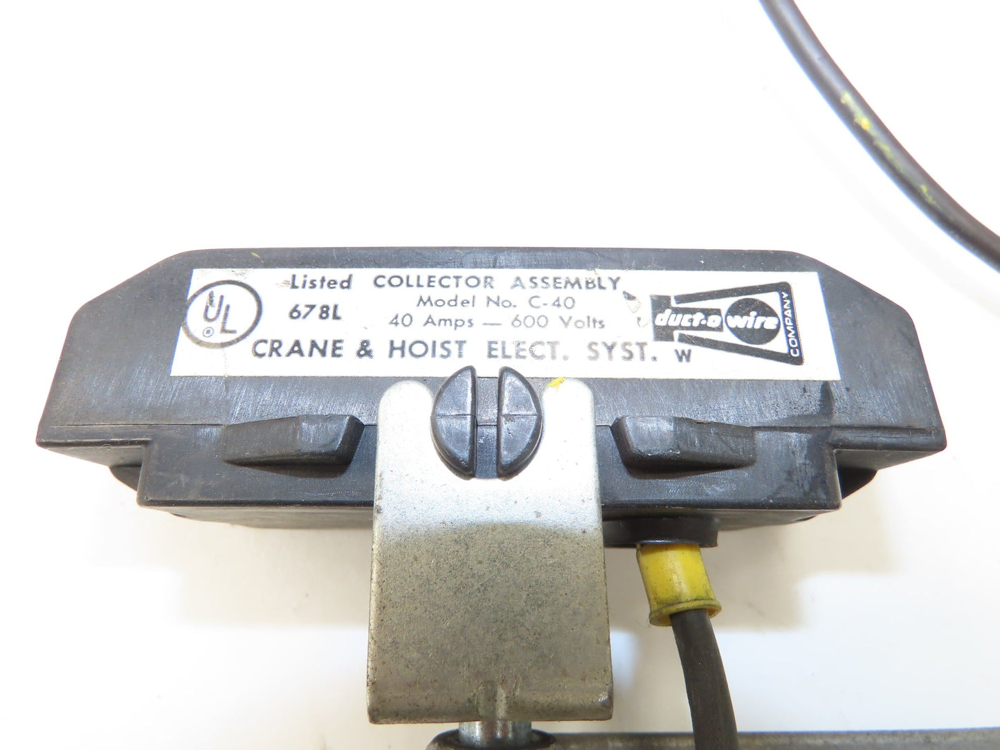 C-40 Crane Hoist Single Shoe Current Collector Arm 40A 600V Lot of 4