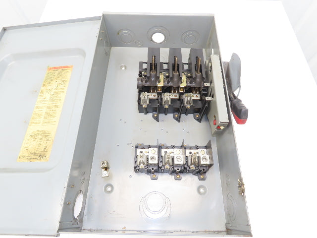 Square D H364 Safety Disconnect Switch Series F05 Fusible 200A 600VAC 3Ph 3 Pole