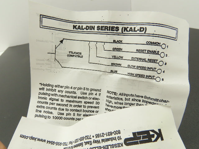 KEP KAL-DIN 8-Digit Battery Powered Time Indicator Counter