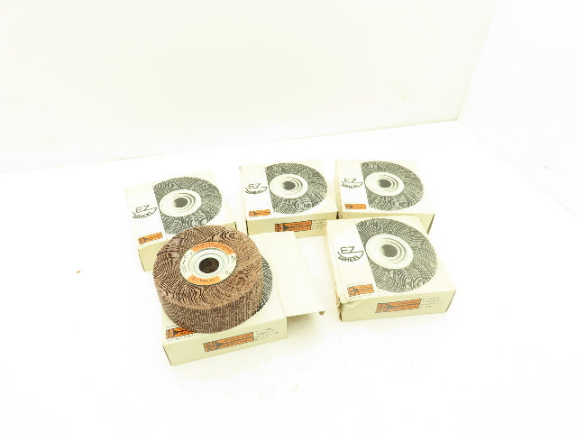 Standard Abrasives E-Z Wheel Flap Wheel 80 Grit Sanding 6x2x1" Lot of 5