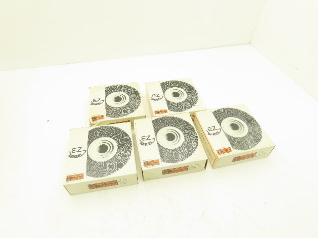 Standard Abrasives E-Z Wheel Flap Wheel 80 Grit Sanding 6x2x1" Lot of 5