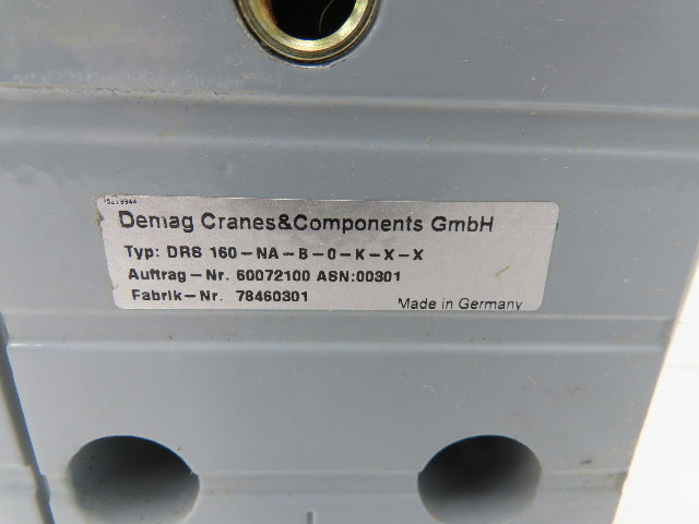 Demag DRS 160-NA-B-0-K-X-X Radblock Crane Hoist Non-Drive Wheel Block Size 160