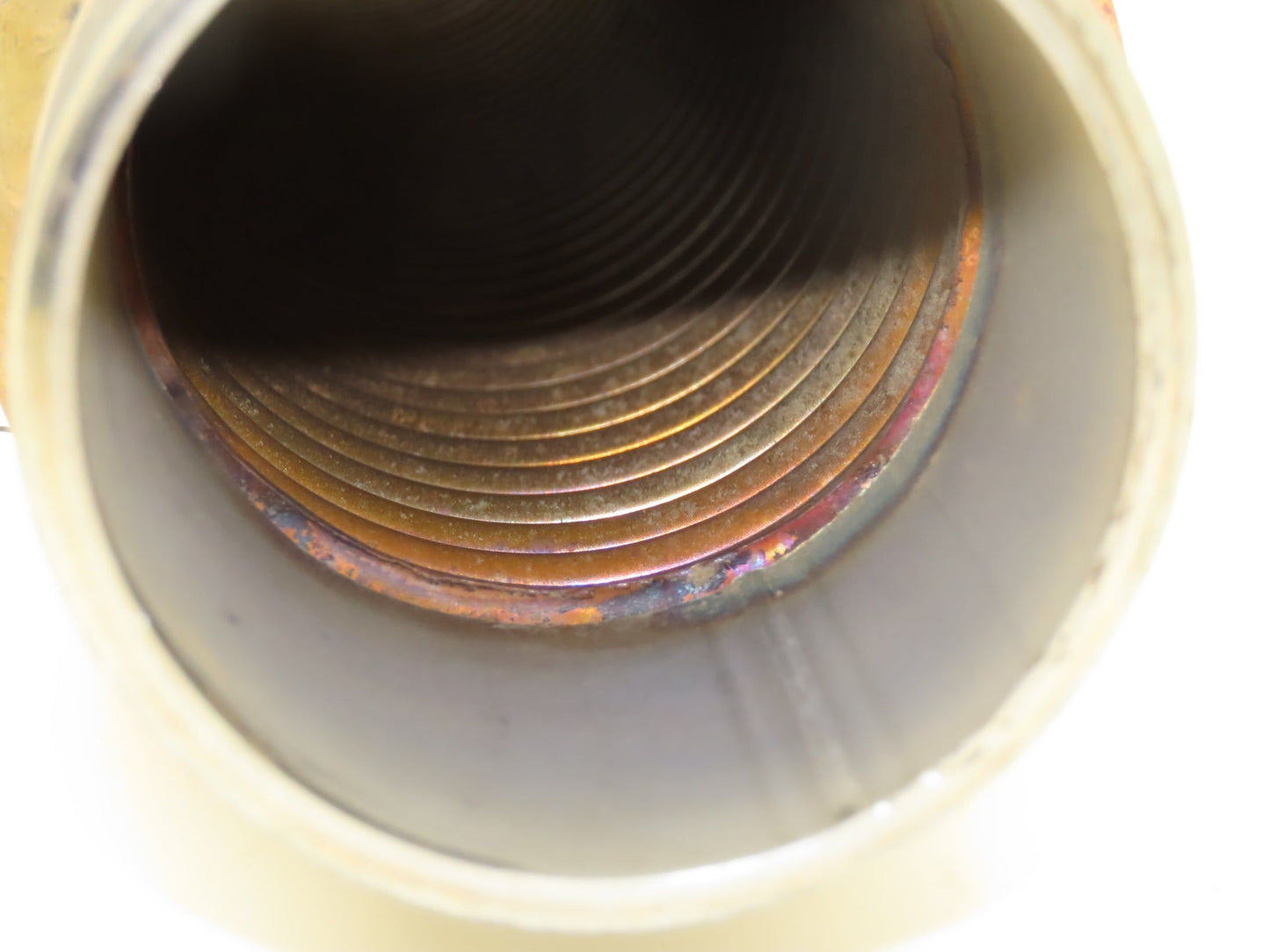 24" Braided Copper Bronze Flex Hose 2-1/2" NPT Stainless Ends 40W316L