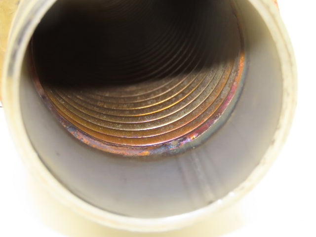 24" Braided Copper Bronze Flex Hose 2-1/2" NPT Stainless Ends 40W316L