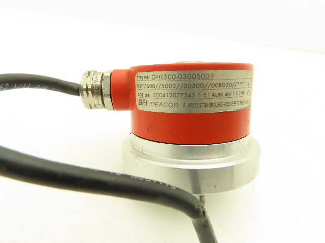 BEI Sensors GHT500-0300S001 Rotary Encoder Wired 30VDC 3/8 Hollow Bore