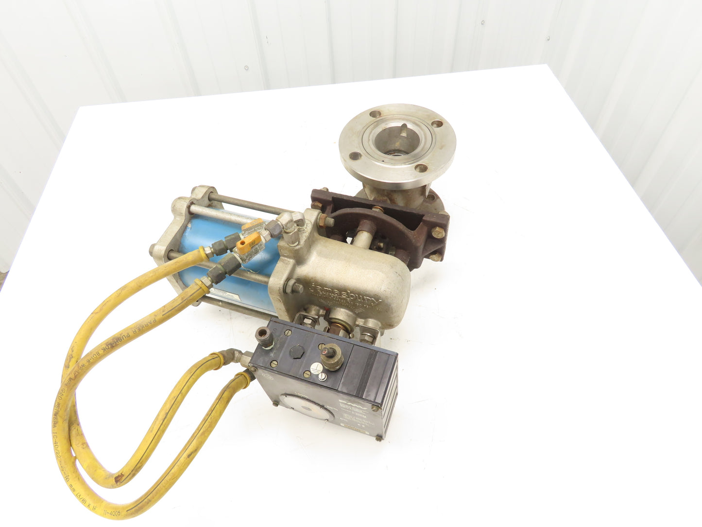 Jamesbury ST-200 Pneumatic Actuator 3" Stainless Flanged Ball Valve & Positioner