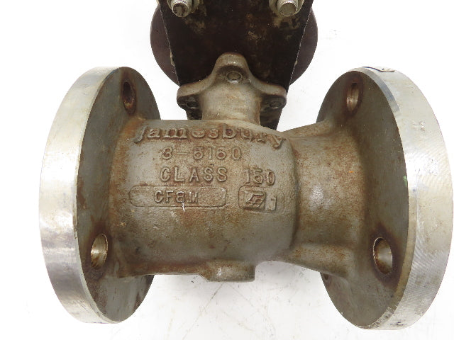 Jamesbury ST-200 Pneumatic Actuator 3" Stainless Flanged Ball Valve & Positioner