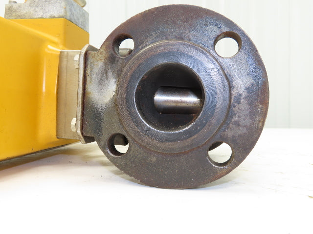 Tufline 2" Flanged Plug Valve w/Emerson Pneumatic Actuator Valvetop Positioner