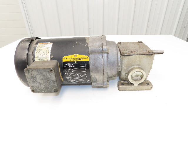 Baldor KM3454 Offset Inline AC Gearmotor 144:1 Ratio 1/4Hp 12rpm 460V 3Ph 56C
