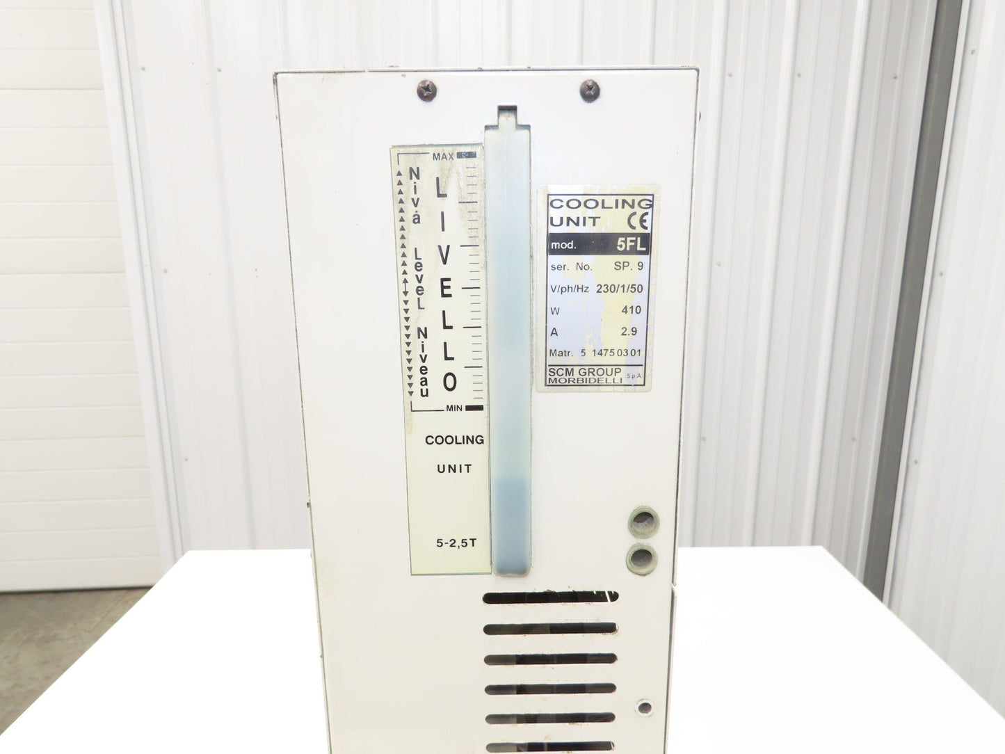 SCM Morbidelli 5FL Cooling Unit 230VAC 1Ph 50Hz 410W 2.9A