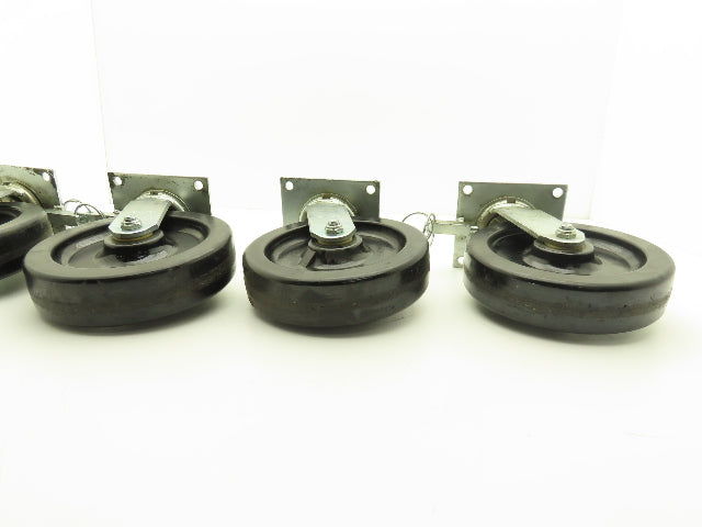 Albion L-8 8" Phenolic Resin Caster 4-Position Swivel Locking Lot of 4
