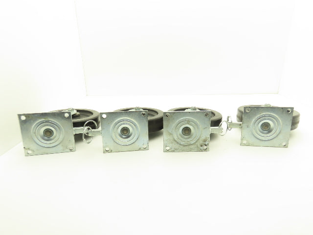 Albion L-8 8" Phenolic Resin Caster 4-Position Swivel Locking Lot of 4