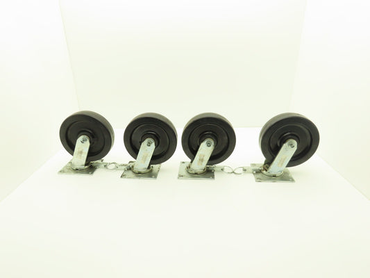 Albion L-8 8" Phenolic Resin Caster 4-Position Swivel Locking Lot of 4