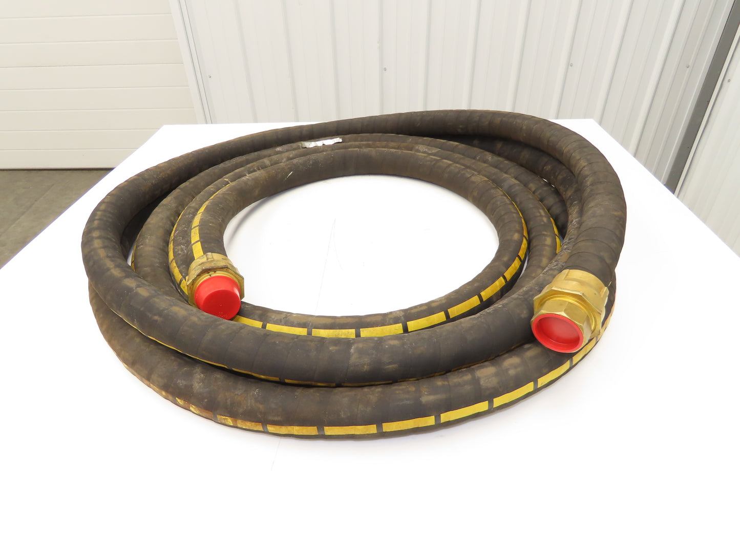 Buckeye Rubber MIL-H-6615 Transfer Hose 1-1/2" x 35' w/Brass Fittings