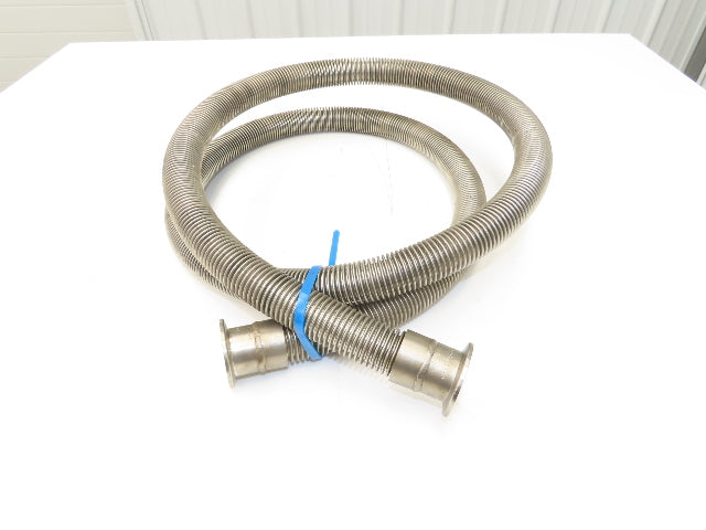 Stainless Steel Flexible Vacuum Hose 1"ID x 98"L 1.5" Flanged Ends ISO-KF NW40