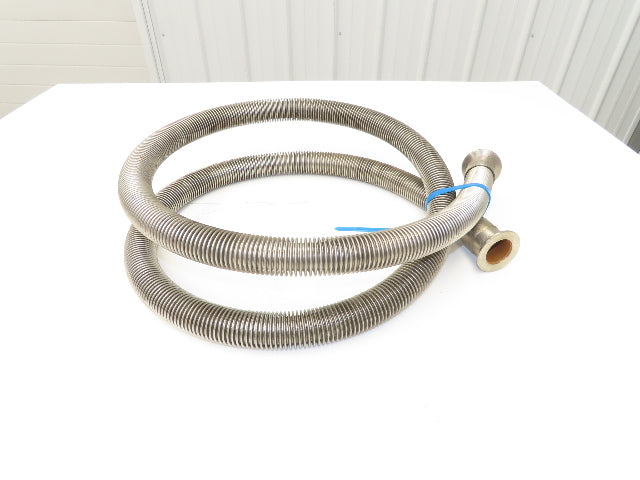 Stainless Steel Flexible Vacuum Hose 1"ID x 98"L 1.5" Flanged Ends ISO-KF NW40