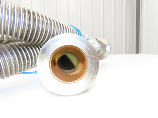Stainless Steel Flexible Vacuum Hose 1"ID x 98"L 1.5" Flanged Ends ISO-KF NW40