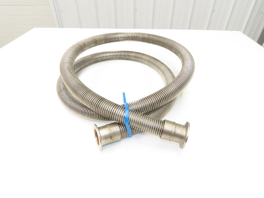 Stainless Steel Flexible Vacuum Hose 1"ID x 98"L 1.5" Flanged Ends ISO-KF NW40