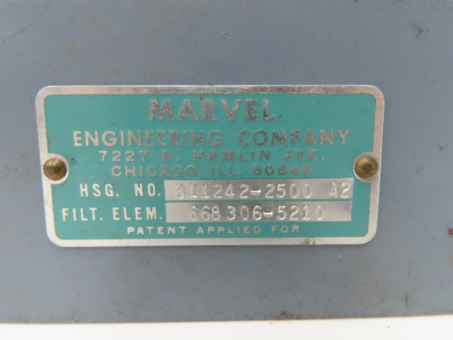 Marvel 811242 Hydraulic Filter Assembly 2500 PSI SAE 1-7/8"-12 R2 Clolorator