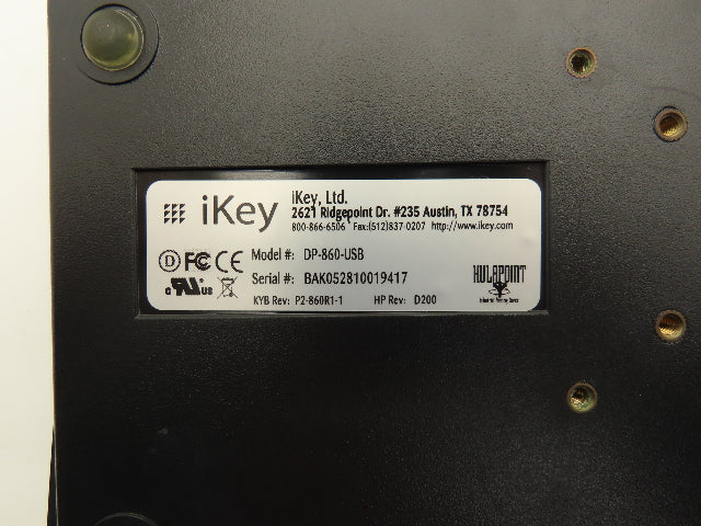iKey DP-860 Industrial Desktop Keyboard Compact Integrated HulaPoint II USB