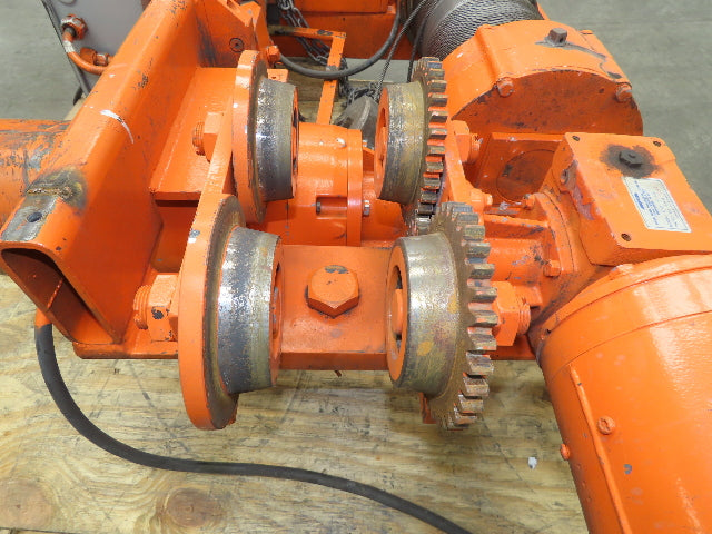 Saturn Engineering 1 1/2 Ton Electric Cable Hoist 15'Lift 20FPM Curved Beam 460V