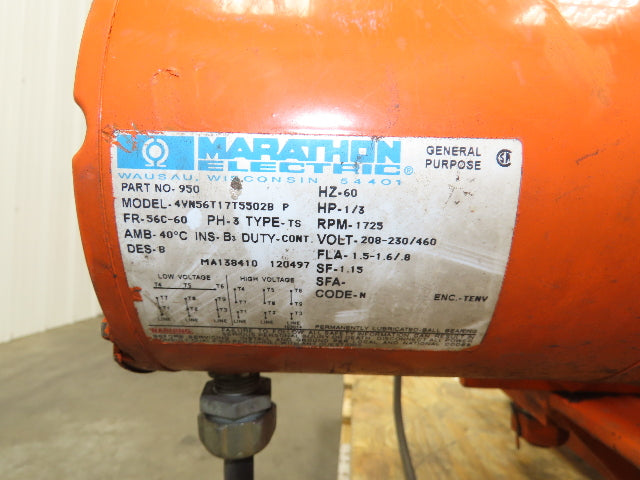 Saturn Engineering 1 1/2 Ton Electric Cable Hoist 15'Lift 20FPM Curved Beam 460V