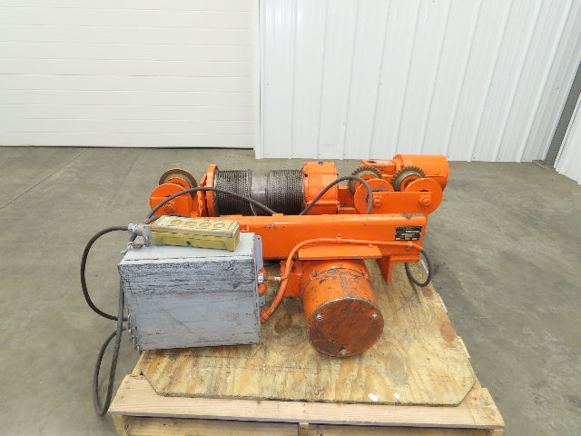 Saturn Engineering 1 1/2 Ton Electric Cable Hoist 15'Lift 20FPM Curved Beam 460V
