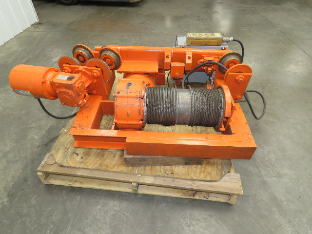 Saturn Engineering 1 1/2 Ton Electric Cable Hoist 15'Lift 20FPM Curved Beam 460V