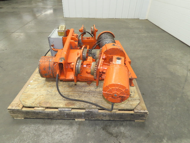 Saturn Engineering 1 1/2 Ton Electric Cable Hoist 15'Lift 20FPM Curved Beam 460V