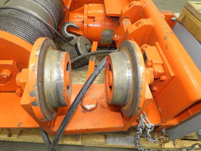 Saturn Engineering 1 1/2 Ton Electric Cable Hoist 15'Lift 20FPM Curved Beam 460V