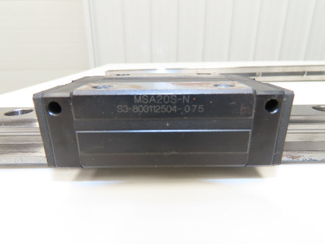 PMI MSA20S-N Linear Rail AMT Linearways w/ 1 Guide Slider 1m Length Lot of 2
