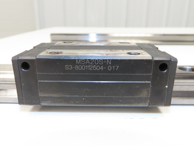 PMI MSA20S-N Linear Rail AMT Linearways w/ 1 Guide Slider 1m Length Lot of 2