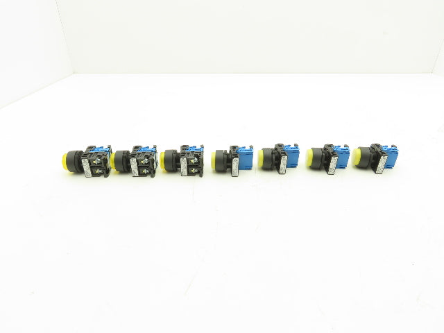 Fuji Electric Pushbutton Yellow Momentary 22mm 250V 6A Lot of 7