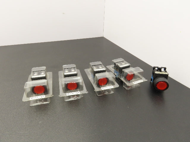Fuji Electric AR22F0L-10E4R Pushbutton Red Momentary 22mm 250V 6A Lot of 5