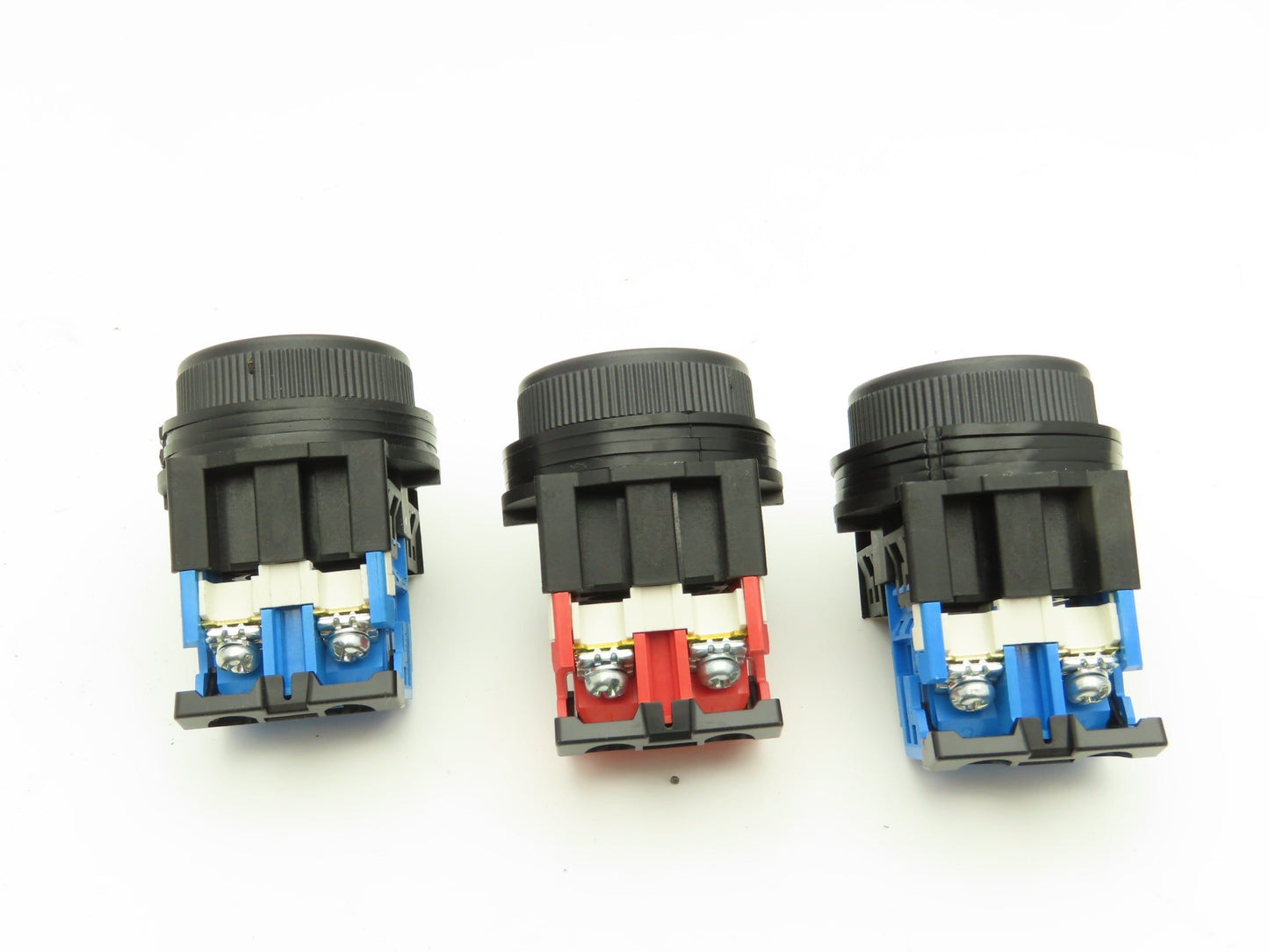 Fuji Electric Pushbutton Switch Red Yellow Green Momentary 30mm 250V 6A Lot of 6