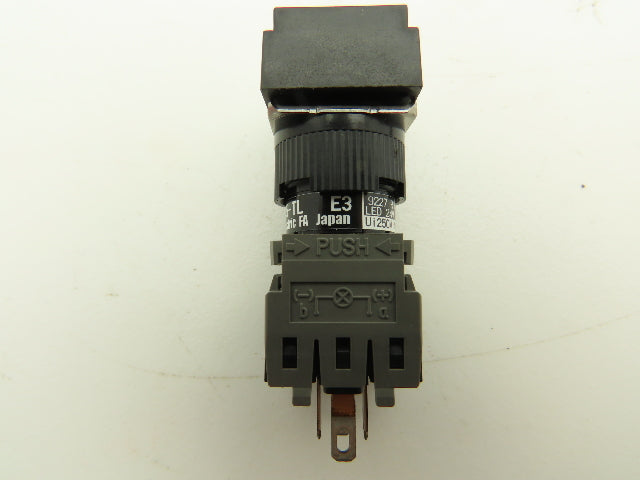 Fuji Electric Illuminated Pushbutton Switch White Momentary 15mm 250V Lot of 3