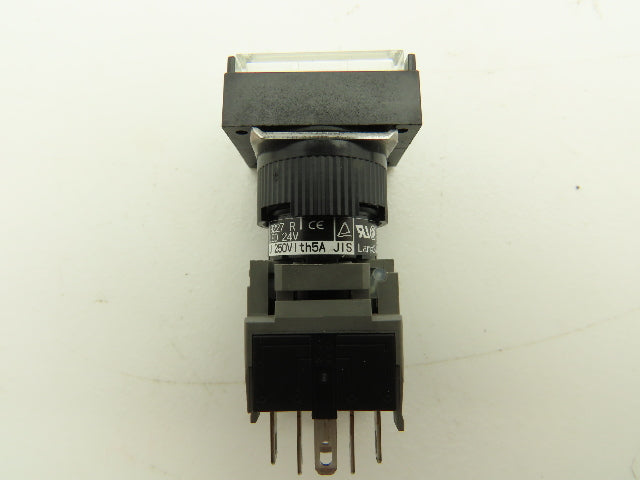 Fuji Electric Illuminated Pushbutton Switch White Momentary 15mm 250V Lot of 3
