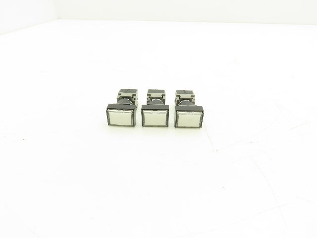 Fuji Electric Illuminated Pushbutton Switch White Momentary 15mm 250V Lot of 3