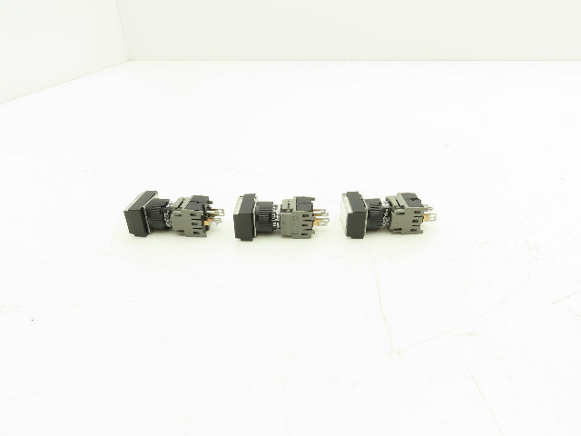 Fuji Electric Illuminated Pushbutton Switch White Momentary 15mm 250V Lot of 3