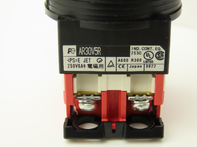 Fuji Electric AR30V5R-02R Red E-stop Pushbutton Twist 30mm 250V 6A Lot of 3