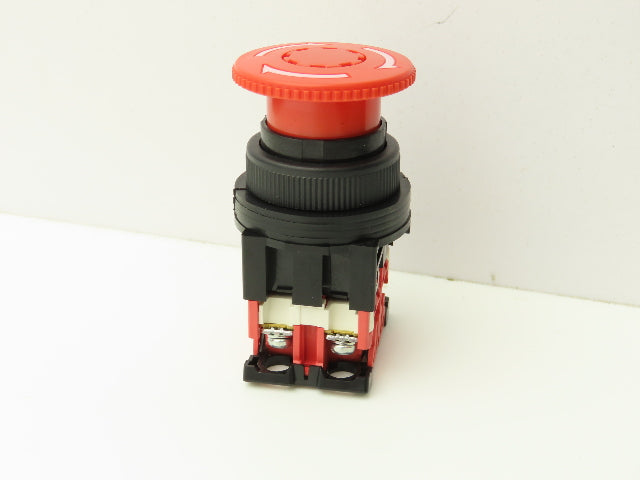 Fuji Electric AR30V5R-02R Red E-stop Pushbutton Twist 30mm 250V 6A Lot of 3