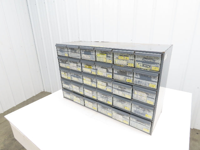 Durham 104-95 Industrial Storage Cabinet 30 Drawer Unit 20 Gauge Metal 33x12x17"