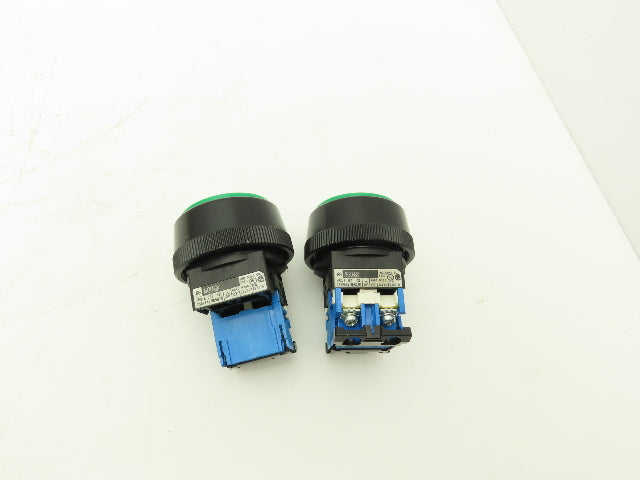 Fuji Electric Pushbutton Switch Large Green 30mm 250V 6A Lot of 5