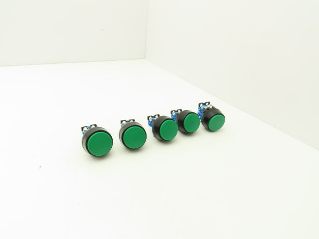 Fuji Electric Pushbutton Switch Large Green 30mm 250V 6A Lot of 5