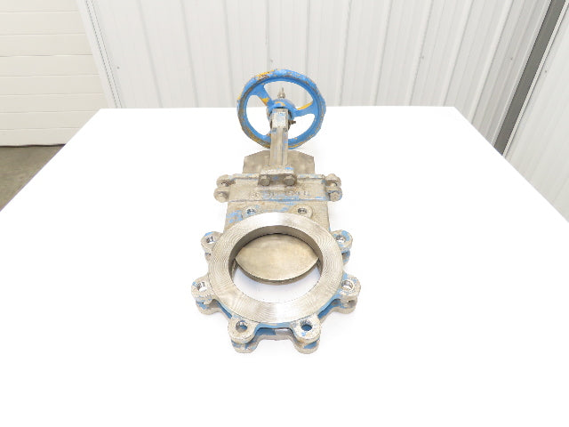 A-C Valve Inc 6" Stainless Knife Gate Valve Lug Style Rising Stem *Bad Seal*