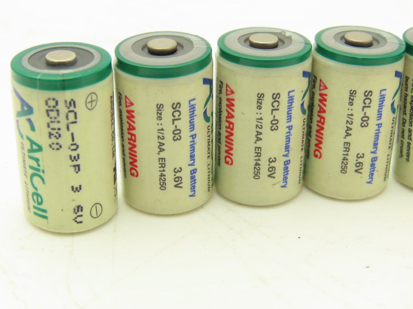 AriCell SCL-03 Battery 3.6V 1.2Ah 1/2AA Lithium Thionyl Chloride Lot of 17