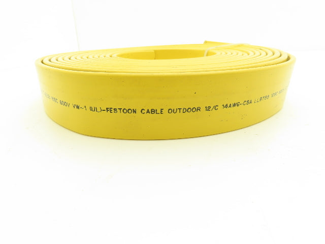 Festoon Cable Outdoor E24573 Multi-Conductor Flat Cable 12 Wire 14AWG 600V 26'
