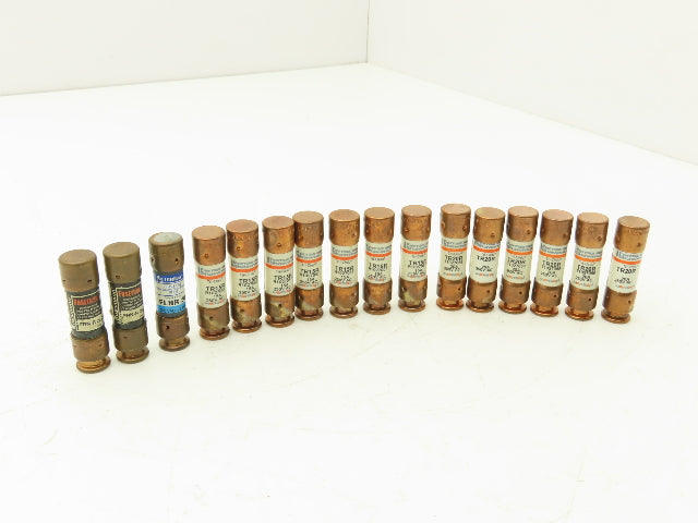 Various Mfr Dual Element Time Delay Fuse 15A 20A 250VAC Class RK5 Mixed Lot of 16