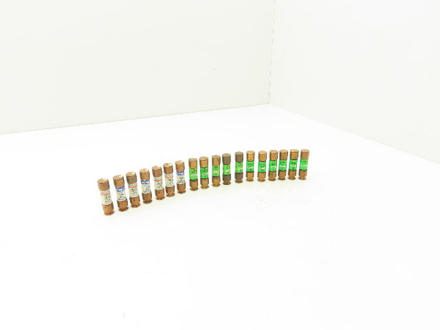 Various Mfr Dual Element Time Delay Fuse 6-10A 250VAC Class RK5 Mixed Lot of 18