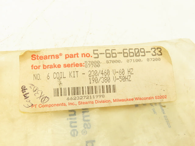 Stearns Brake 6-4-62306-09 Motor Brake Coil Kit 230/460V No 6